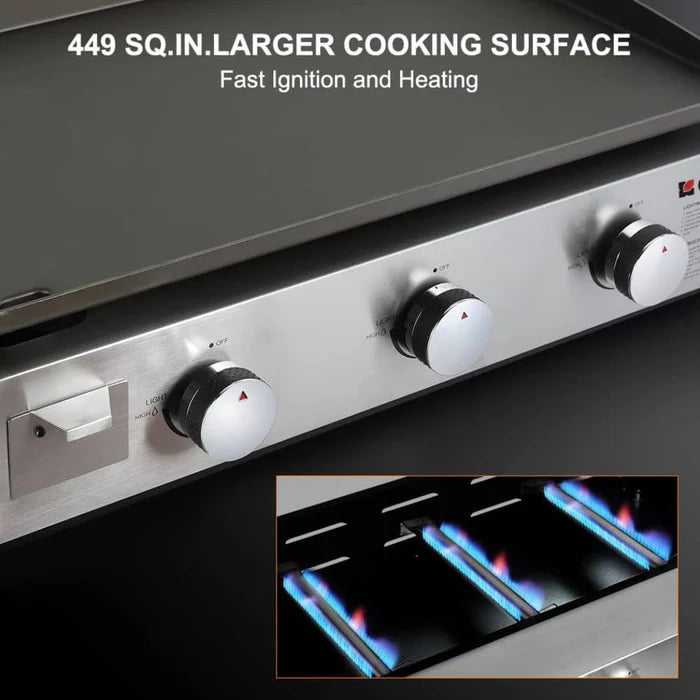 Camplux Outdoor Gas Griddle Grill Combo 3 Burner