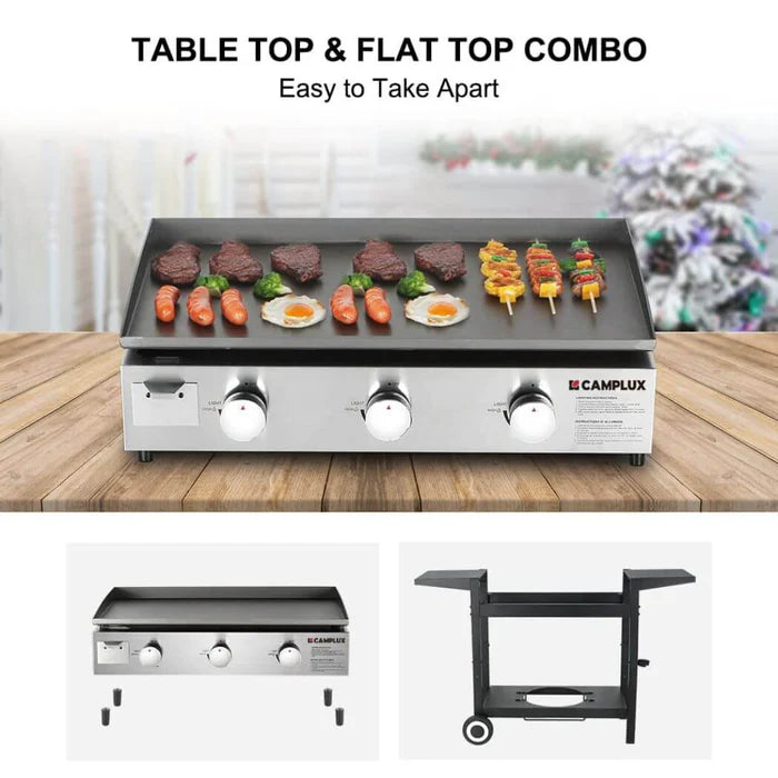 Camplux Outdoor Gas Griddle Grill Combo 3 Burner